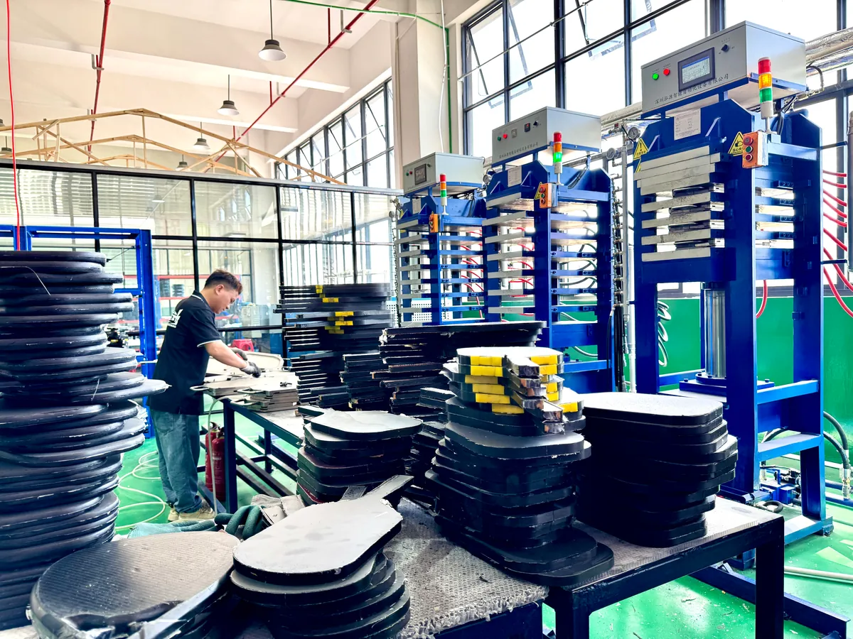 Racquet pressing and forming equipment